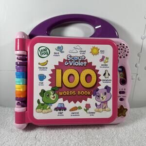 LeapFrog Scout and Violet 100 Words Book (Purple) Learning Tablet